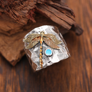 Anello Vintage a Forma di Libellula per Uomo e Donna, Stile Occidentale Audace, Accessorio da Dito alla Moda per Feste, Regalo - Product Image 2