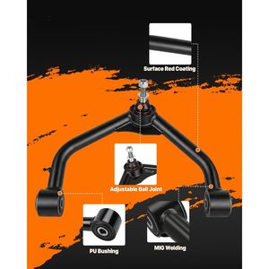 ชุดควบคุมแขนบนด้านหน้า Vypart สำหรับยกสูง 2-4 นิ้ว สำหรับรถ 1500 4WD แบบท่อ พร้อมบูช PU สีดำ รับประกัน 12 เดือน - Product Image 3