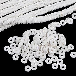 Accessorio per 4mm 6mm <span class=keywords><strong>Fimo</strong></span> perline di argilla polimerica alla rinfusa, vendita all'ingrosso piatto rotondo multicolore perline di argilla morbida per bracciale - Product Image 3