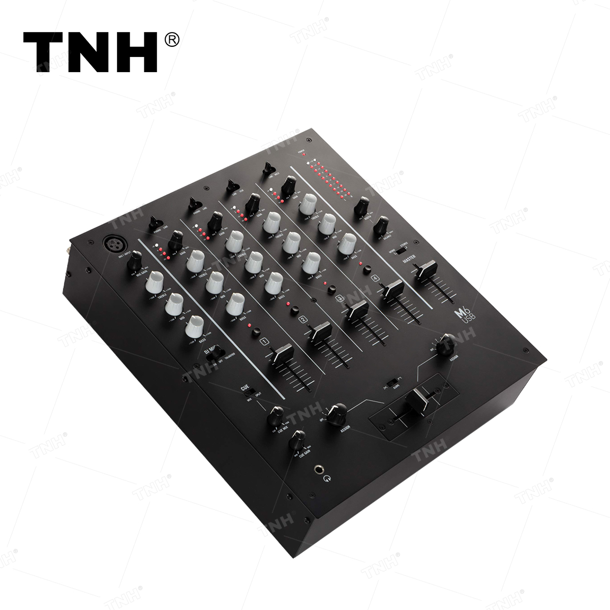 TNH MC-M6USB 4-канальный Профессиональный Dj четыре входных канала трехдиапазонный EQ KTV аудио микшер