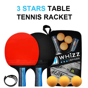 Hot selling wettbewerbs fähigen Preis Tischtennis schläger A10 Carbon Kurz griff Tischtennis Schläger Set mit 3 Bällen