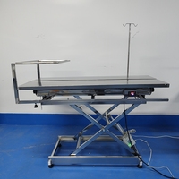 Table d'opération vétérinaire électrique avec plateau, table de chirurgie en acier inoxydable pour équipement médical animal
