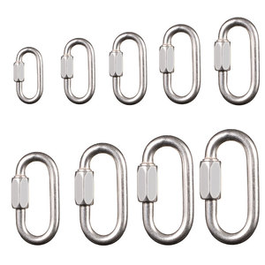 נירוסטה O צורת שרשרת קישורים מחבר קטן טיפוס נעילת Carabiner קישור מהיר - Product Image 5