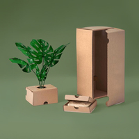 Boîte d'expédition en carton ondulé pour plantes succulentes, boîte d'emballage écologique pour plantes vivantes, conception de logo