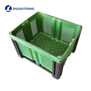 Antislip Basis Plastic Oogstbak In Elkaar Grijpende Stapelbare Productie Container Boerderij Tot Verwerker Plastic Oogstbak - Product Image 5