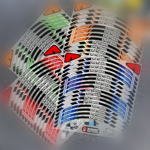 17 Autocollants Jante Réfléchissants Emotionnels pour Roues de Moto – Décalcomanies de Moyeu pour YAMAHA, Honda, Suzuki, BMW, Husqvarna - Product Image 1