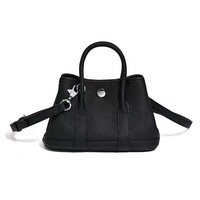 Sac à bandoulière mini en cuir de vachette pour femme avec doublure en polyester - Sac à main polyvalent pour tous les jours