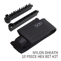 Outil multifonctionnel SOG Power Access Deluxe Compact Carry avec gaine en nylon Beatle détachable pour la survie en plein air (PA2002-CP)