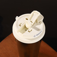Bouteille isotherme en titane pur à double paroi de 480 ml, isolation thermique de 12 à 24 heures, ultra légère, avec sangle tissée, étanche et réutilisable