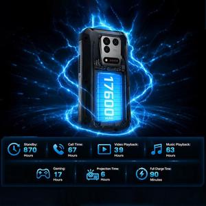 Version Globale Unihertz <span class=keywords><strong>8849</strong></span> <span class=keywords><strong>Tank</strong></span> 5 Projecteur Téléphone Robuste 5G 18 Go 512 Go Android 16 17600 mAh Vision Nocturne Empreinte Digitale IP68 - Product Image 6