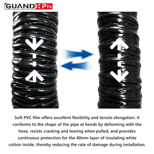 Tuyau flexible corrugué isolé en PVC noir pour la ventilation des climatiseurs, fourni en gros - Product Image 4