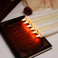 Lange LED-Säulenkerze mit Knopfsteuerung Flammenlos Batteriebetrieben Kabellos für Heim Hochzeiten Halloween-Dekoration