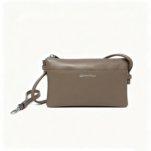 Ladies Simple Leather Shoulder <b>Purse</b> Multi Compartment Zipper Pocket Casual Daily Handbag - Product Image 1