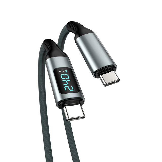 1 M USB 4 Cable with LED Display 8K60HZ Video 40Gbps 240W USB C Charging Cable for iphone 15 MacBook Monitor Docking Stations