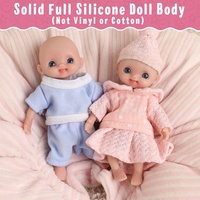 Poupées miniatures reborn de 5,5 pouces, adorable petite fille, corps entièrement en silicone, meilleur cadeau pour les enfants