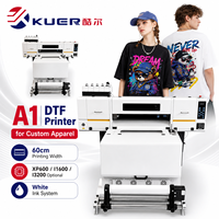 Imprimante DTF tout-en-un A1 60 cm avec tête d'impression XP600/I1600/I3200 et agitateur de poudre pour l'impression de vêtements