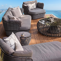 Ensemble de canapés en rotin d'extérieur, ensemble de meubles de jardin, adapté au jardin, au balcon, à la villa, à la terrasse