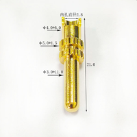 Connecteur mâle-femelle en laiton plaqué or RA, fente pour broche et prise, borne de soudure à ressort pour fil, modèle 3.0