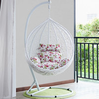 Chaise suspendue moderne pour bébé avec double siège et support, personnalisable pour patio, cour, parc, villa et salon