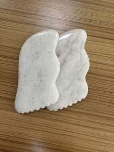Cuarzo cristalino blanco Drenaje linfático transparente gua sha herramienta facial Masajeador facial Jade gua sha para masaje de salud facial - Product Image 4