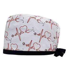 Gorro de algodón de alta calidad para <span class=keywords><strong>quirófano</strong></span>, gorro quirúrgico médico con estampado absorbente de sudor para mascotas, Hospital, Doctor, Spa, gorro de enfermería - Product Image 3