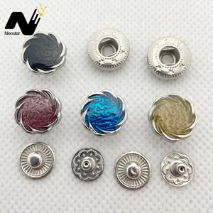 Ensemble de boutons de pression en métal, Logo personnalisé, Durable, plaqué argent, pour chaussures, 10 pièces