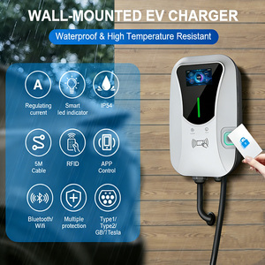 Borne de recharge murale pour véhicules électriques 7KW~22KW, nouvelle énergie, CA 32A, sortie CC 16A, modèle <span class=keywords><strong>Wallbox</strong></span> compatible <span class=keywords><strong>Tesla</strong></span> - Product Image 4