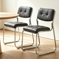Chaise de formation empilable à structure métallique durable, chaise de bureau, chaise d'ordinateur pour la maison, pour une utilisation en salle de conférence