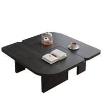 Table basse moderne de style scandinave en bois de bouleau massif, 3 pieds réglables, mobilier de salon, table TV chic à 1 plateau
