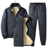 Costume trois pièces pour homme, vente en gros d'usine, veste épaisse et chaude, design imprimé, costume décontracté d'hiver pour homme