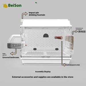 Büyük Xuan Feng şakayık kaplan cilt şeffaf lüks çevre dostu Classics Villa ev süs akrilik kuş kafesi katı kafes - Product Image 4