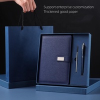 Articles cadeaux de luxe promotionnels en gros, carnet A5 en cuir, journal personnalisé, agenda de bureau, ensemble cadeau d'entreprise avec stylo