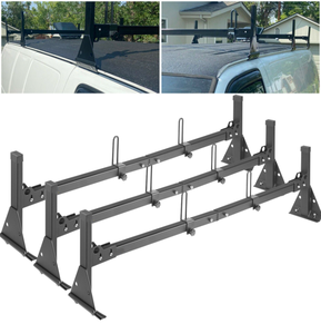 Extension <span class=keywords><strong>remorque</strong></span> échelle support toit noir supports bouchons pour fourgonnette et camion système de cargaison galerie de toit avec échelle sur le côté - Product Image 2