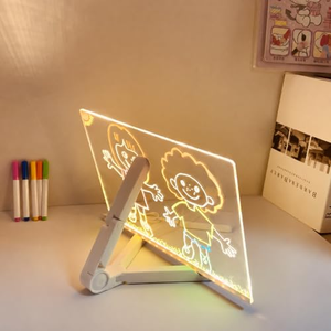 Pizarra Luminosa LED con Soporte, Bloc de Notas Acrílico de Borrado en Seco, Diseño Moderno con Control Táctil - Product Image 2
