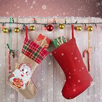 Kits de peinture diamant DIY pour chaussettes de Noël et sacs cadeaux, chaussettes festives, mosaïque à perforation partielle avec outils