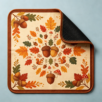 Tapis de Mahjong en microfibre antidérapant motif floral ambré, motif nid d'abeille, pour 4 joueurs, cadeau