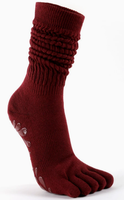 OEM Chaussettes antidérapantes pour femmes Ballet Yoga Pilates Chaussettes de yoga antidérapantes à 5 doigts avec logo personnalisé