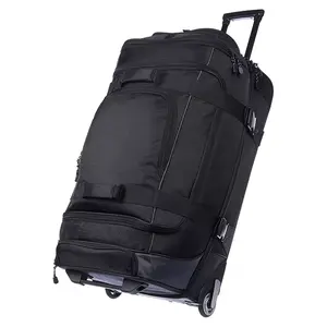 Waterproof Trip Split Roller Duffel Bag Outdoor Business Sports Travel Trolley Luggage Duffel Bag