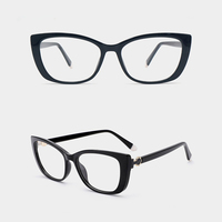 Monture de lunettes moderne transparente dégradée en TR90 pour femme, branches en acétate 3D avec cœur métallique et charnière à ressort à broche métallique