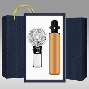 Nuove <span class=keywords><strong>Idee</strong></span> Prodotto 2026: Set Regalo Aziendale di Lusso con Ventilatore Promozionale e Ombrello - Product Image 2