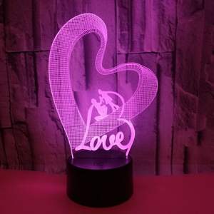 Regalo de San Valentín para Enamorados, Lámpara de Mesa Creativa con Efecto 3D, Lámpara de Noche LED Visual 3D de Ídolo Kpop, Lámpara de Noche Infantil - Product Image 1