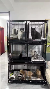 Kandang Hewan Peliharaan 3-Lapisan Model Tabung Persegi, Dapat Ditumpuk, untuk Merpati, Ayam, Kucing, Anjing, dan Burung - Product Image 5