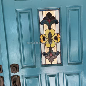 Fournisseur d'usine : Vitraux chinois style Tiffany pour portes et fenêtres, motif floral, pour villas, KTV et décoration intérieure en verre - Product Image 5
