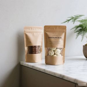 Sac en papier kraft brun uni avec poignée torsadée, personnalisable avec votre propre logo, impression possible à partir d'une seule pièce (MOQ) - Product Image 5