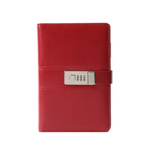 Rote benutzer definierte pu Leder reise tagebuch Tagebuch persönliche Schreibhefte täglichen Notizblock mit Zahlens chloss