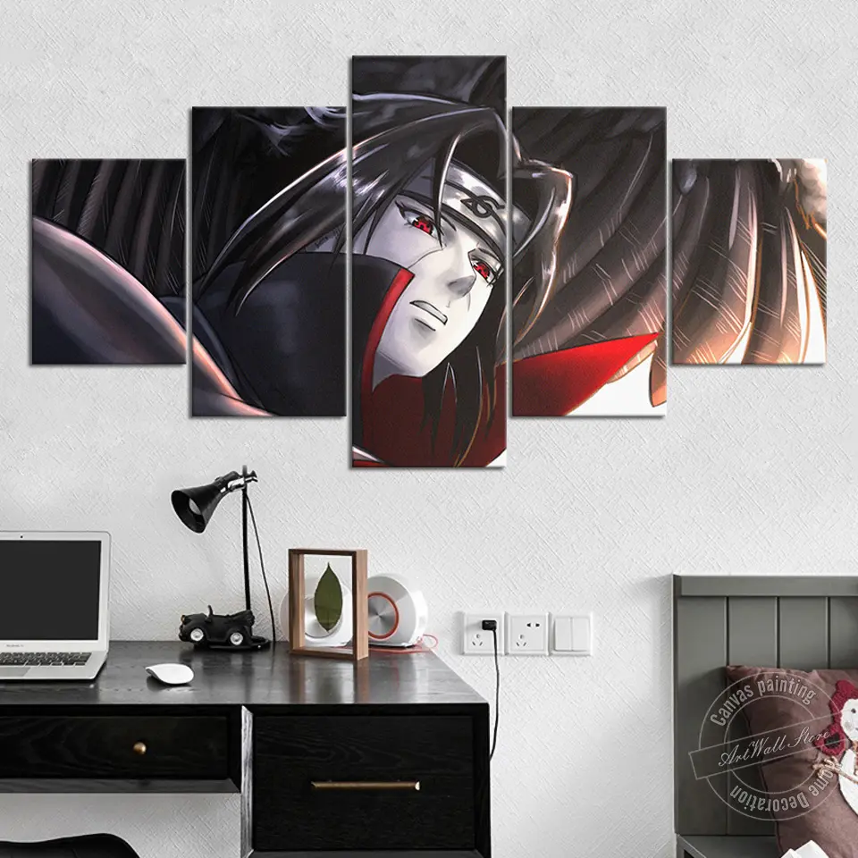 5ชิ้น Anime ภาพวาดภาพเคลื่อนไหวญี่ปุ่นงานศิลปะ Wall Living Room Decor Itachi ภาพวอลล์เปเปอร์