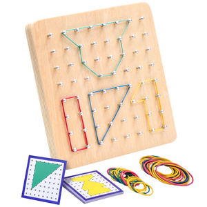 Bằng Gỗ Pegboard Trò Chơi Trẻ Em Sớm Sáng Tạo Ghép Hình Câu Đố Hội Đồng Quản Trị Hình Học Thẻ Nhận thức Hỗ Trợ Giảng Dạy Đồ Chơi Cho Trẻ Em Trai Cô Gái - Product Image 2
