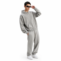 Sweat à capuche unisexe ample et carré en polaire brodé sur mesure, uni, vierge, 365g, en polycoton, pull décontracté d'hiver