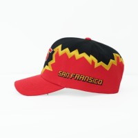Gorra de Béisbol Ajustable con Bordado de Letras y Borde de Llama, Estilo Hip Hop Urbano