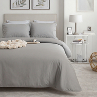 100% ensemble de draps de lit en tissu de charbon de bambou bio couettes jetables antibactériennes plaine hôtel maison chambre y compris oreiller